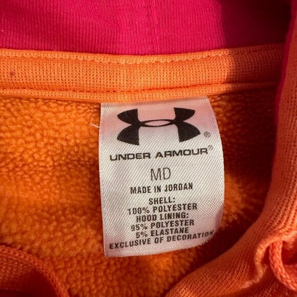 UNDER ARMOUR WOMENS ORANGE HOODIE MEDIUM - Picture 4 of 6